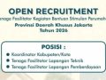 Pengumuman rekrutmen Tenaga Fasilitator Lapangan (TFL) dan Koordinator BSPS 2026 wilayah DKI Jakarta oleh Kementerian Perumahan dan Kawasan Permukiman.