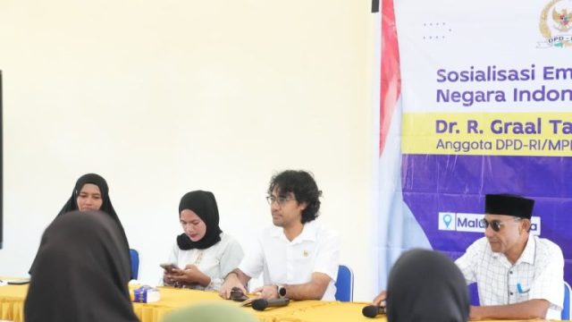 Edukasi Pemilih Pemula, Graal Taliawo Sosialisasikan Empat Konsensus Negara di Halteng