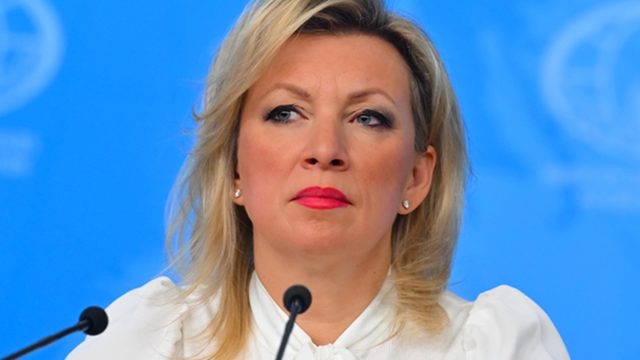  Juru Bicara Kementerian Luar Negeri Rusia Maria Zakharova saat memberikan pernyataan resmi mengenai situasi geopolitik di Asia Barat. (ANADOLU AGENCY)