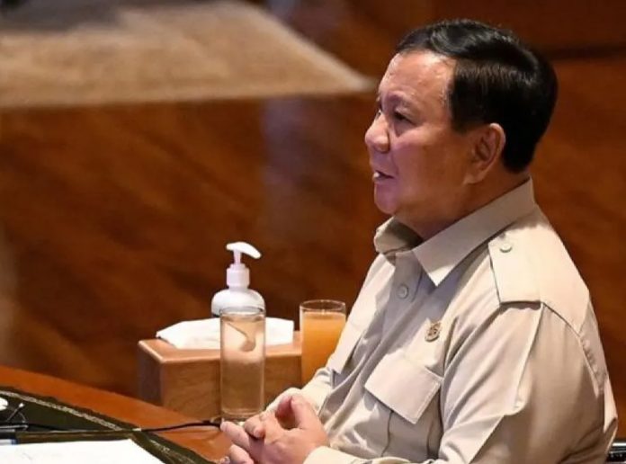 Suasana rapat terbatas virtual Presiden Prabowo Subianto bersama para menteri Kabinet Merah Putih membahas stabilitas ekonomi dan energi nasional. (ANTARA)