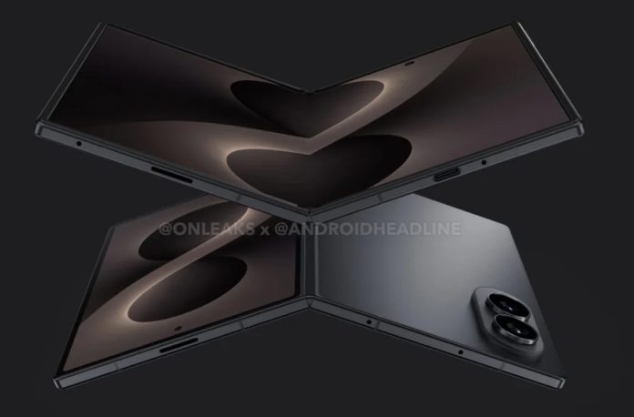 Bocoran tampilan antarmuka dan rasio layar 4:3 Samsung Galaxy Z Wide Fold yang ditemukan dalam kode firmware One UI 9. 