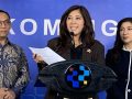 Menteri Komunikasi dan Digital Meutya Hafid memberikan keterangan pers mengenai implementasi PP Tunas di Kantor Komdigi, Jakarta.