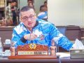 Anggota Komisi C DPRD DKI Jakarta Hardiyanto Kenneth (Bang Kent) saat memberikan keterangan mengenai pengawasan bahan pangan berbahaya di Jakarta.