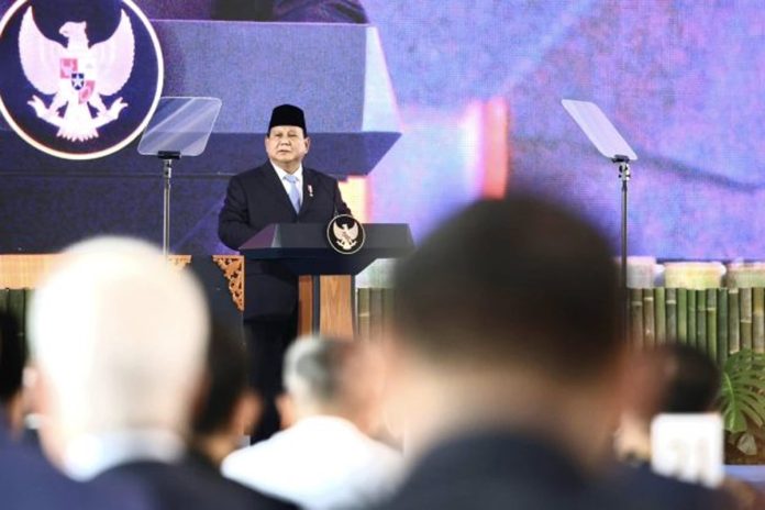 Presiden Indonesia Prabowo Subianto.