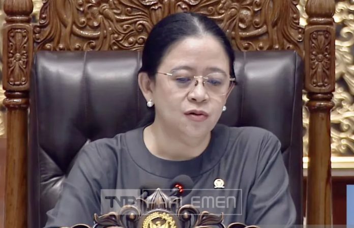 Ketua DPR Puan Maharani menyinggung soal gempa bumi magnitudo 7,6 di Sulawesi Utara yang dirasakan hingga Maluku Utara.