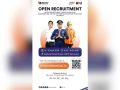Poster rekrutmen PT Kereta Api Indonesia (Persero) pada acara Job Fair Universitas Diponegoro di Gedung Muladi Dome, Semarang.